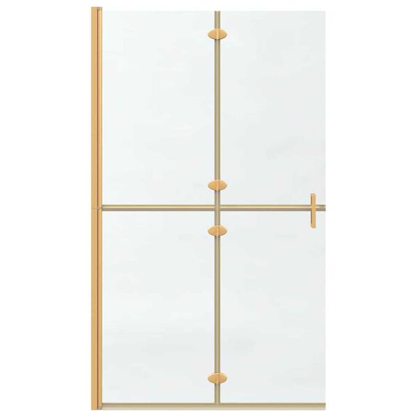 vidaXL Τοίχος ντους Walk-in Άλλο Χρυσό και διαφανές 110 x 190 cm