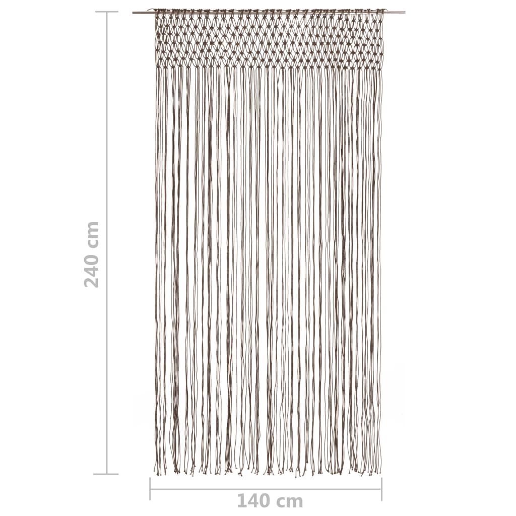 vidaXL Κουρτίνα Μακραμέ Taupe 140 x 240 εκ. Βαμβακερή