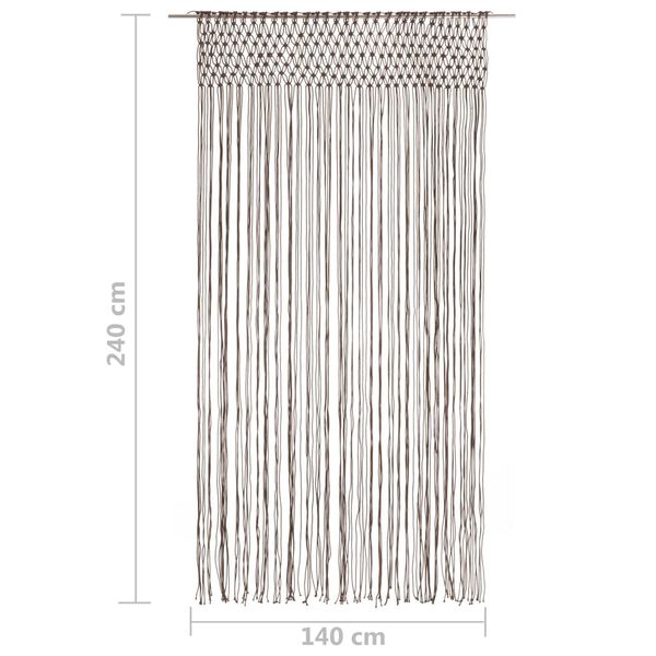 vidaXL Κουρτίνα Μακραμέ Taupe 140 x 240 εκ. Βαμβακερή