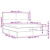 vidaXL Οθωμανικό κρεβάτι με στρώματα μπλε 200x200cm ύφασμα