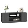 vidaXL Έπιπλο Τηλεόρασης Γκρι 110x35x40,5 εκ. από Μασίφ Ξύλο Πεύκου