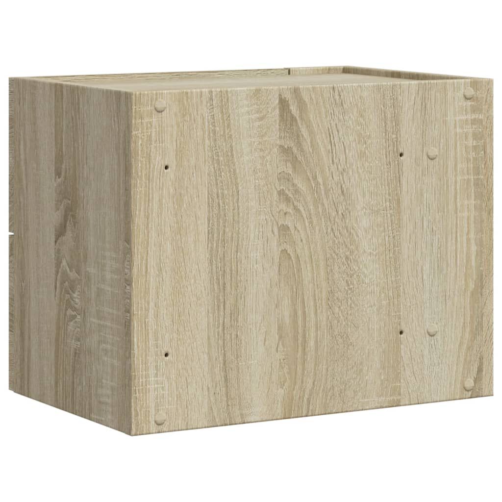 vidaXL Κομοδίνα Επιτοίχιο Sonoma Δρυς 45x30x35 εκ.