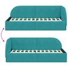 vidaXL Κρεβάτι Γωνίας με κεφαλάρι Τιρκουάζ 90 x 190 cm Βελούδο
