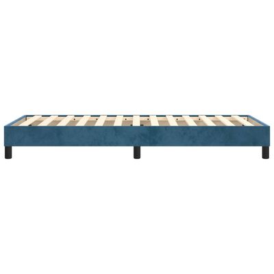 vidaXL Πλαίσιο Κρεβατιού Boxspring Σκούρο Μπλε 90x200 εκ. Βελούδινο