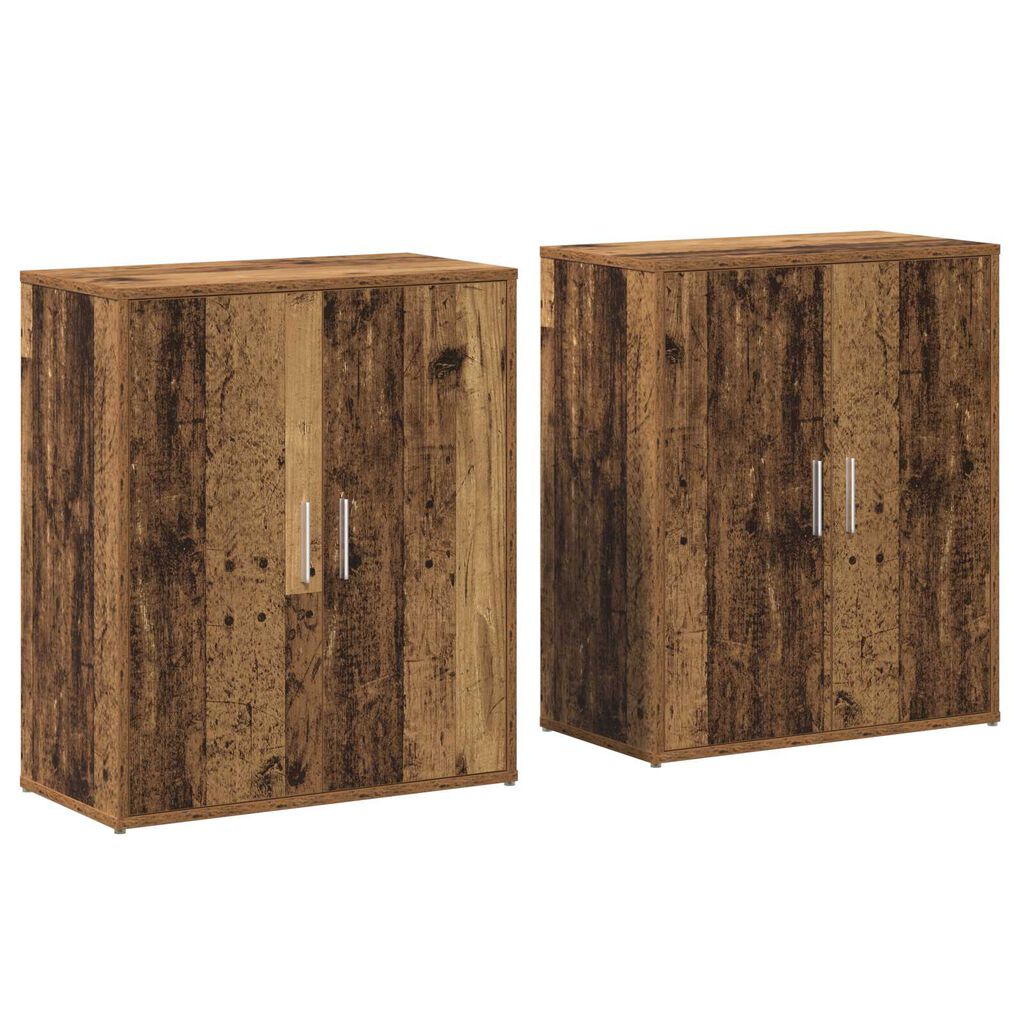 vidaXL Highboard 2 pcs Παλιό ξύλο 60 x 31 x 70 εκ Επεξεργασμένο ξύλο