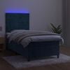 vidaXL &Kappa;&rho;&epsilon;&beta;ά&tau;&iota; Boxspring &mu;&epsilon; &Sigma;&tau;&rho;ώ&mu;&alpha; & LED &Sigma;&kappa;. &Mu;&pi;&lambda;&epsilon; 90x190 &epsilon;&kappa;. &Beta;&epsilon;&lambda;&omicron;ύ&delta;&iota;&nu;&omicron;