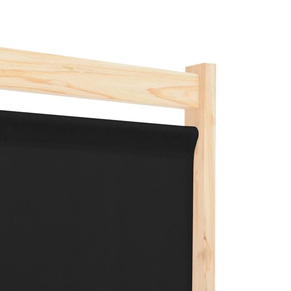 vidaXL Διαχωριστικό Δωματίου με 6 Πάνελ Μαύρο 240x170x4 εκ. Υφασμάτινο