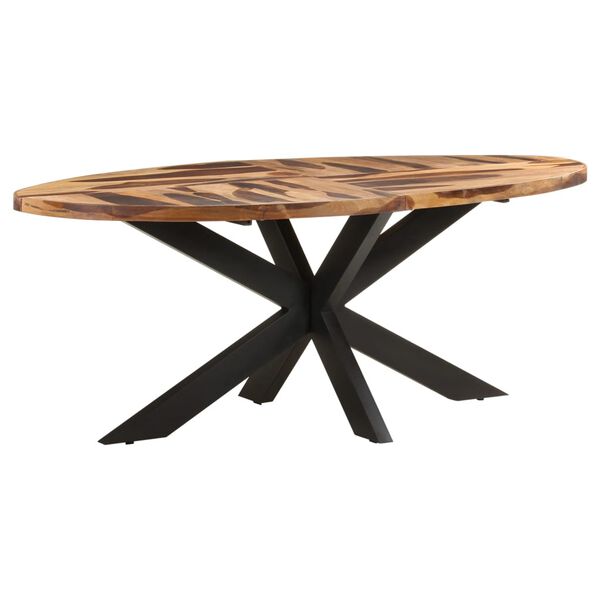 vidaXL Τραπεζαρία Οβάλ 200x100x75 εκ Ξύλο Ακακίας