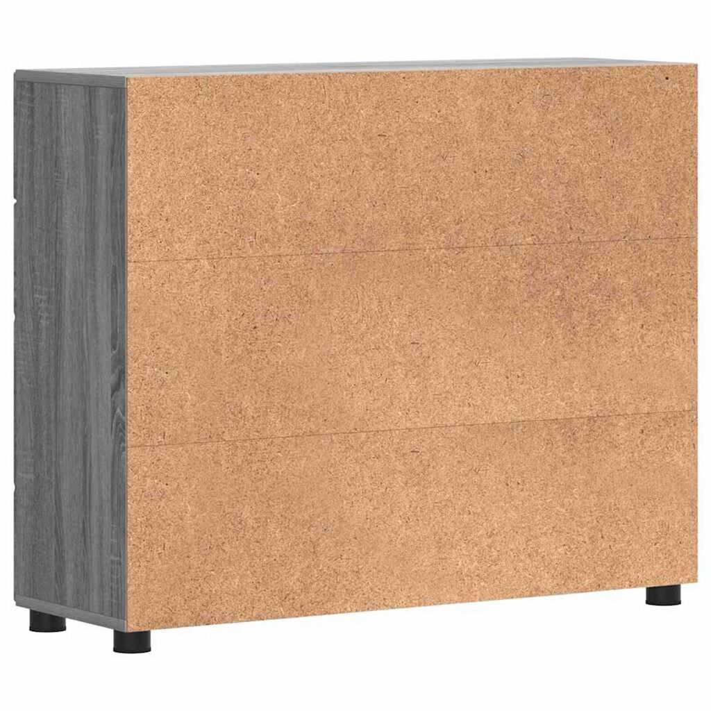 vidaXL Πλαϊνό γραφείο με συρτάρι Γκρι sonoma 88.5 x 30.5 x 73 εκ