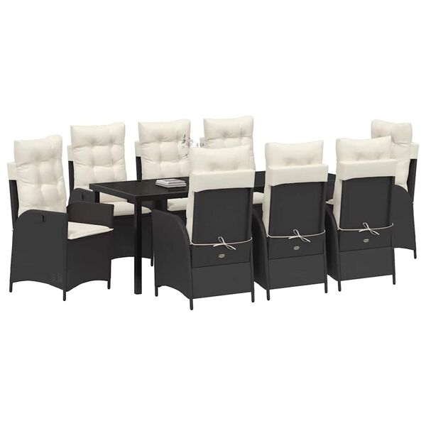 vidaXL &Sigma;έ&tau; &phi;&alpha;&gamma;&eta;&tau;&omicron;ύ &gamma;&iota;&alpha; &kappa;ή&pi;&omicron; &mu;&epsilon; &mu;&alpha;&xi;&iota;&lambda;ά&rho;&iota; 9 pcs &Mu;&alpha;ύ&rho;&omicron; &sigma;&upsilon;&nu;&theta;&epsilon;&tau;&iota;&kappa;ό &rho;&alpha;&tau;ά&nu;