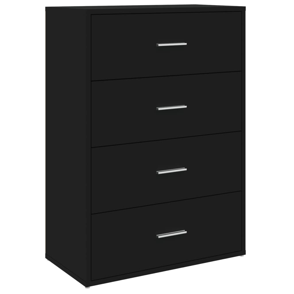 vidaXL Βοηθητικά Ντουλάπια 2 τεμ. Μαύρη 60 x 31 x 84 εκ. Επεξεργ. Ξύλο