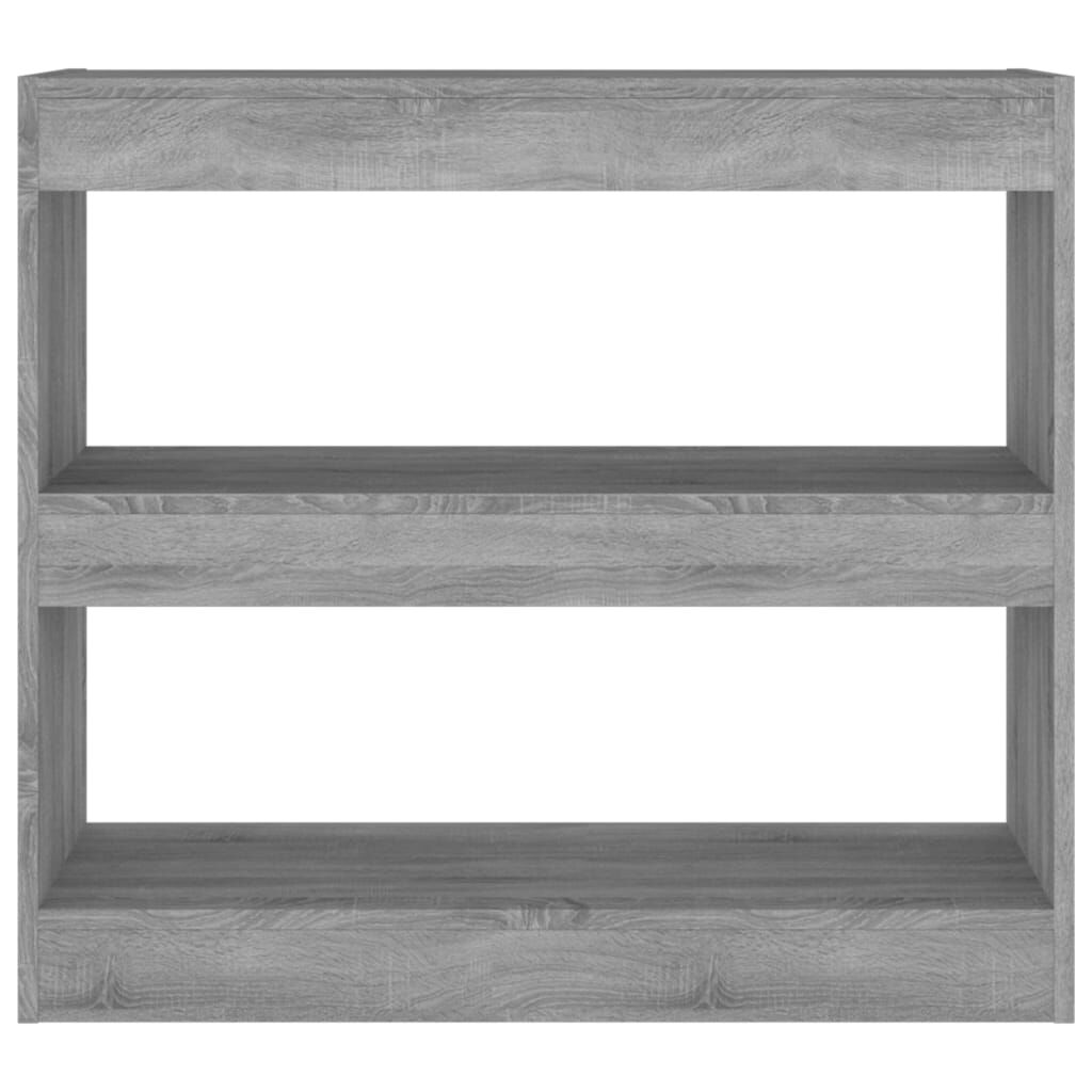 vidaXL Βιβλιοθήκη/Διαχωριστικό Χώρου Γκρι Sonoma 80 x 30 x 72 εκ.