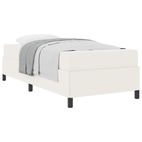 vidaXL Σκελετός Κρεβατιού Κρεμ 90 x 200 cm Βελούδο