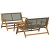 vidaXL Κήπου Καρέκλες με Τραπέζι 3 pcs Γκρι 90 x 45 x 40 cm