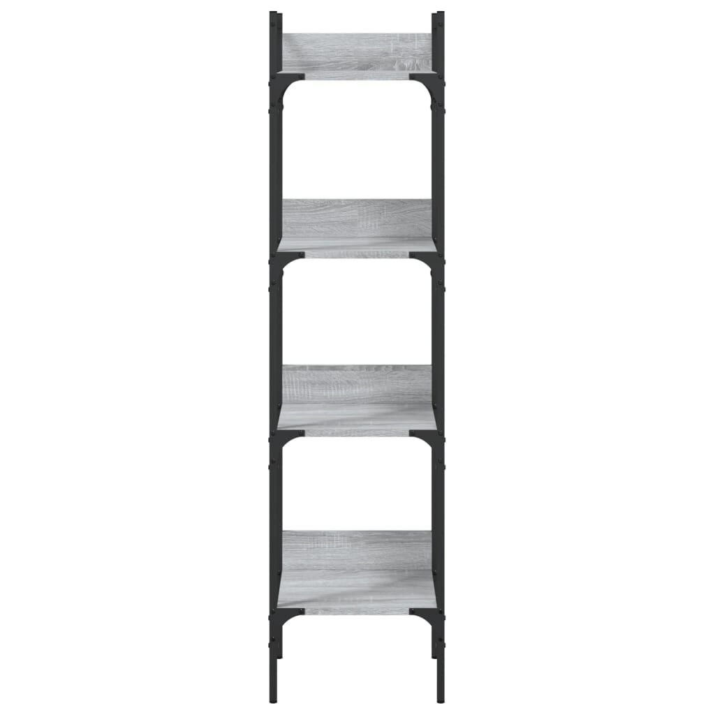 vidaXL Βιβλιοθήκη 4 Επιπέδων Γκρι Sonoma 35x30x138,5 εκ. Επεξεργ. Ξύλο