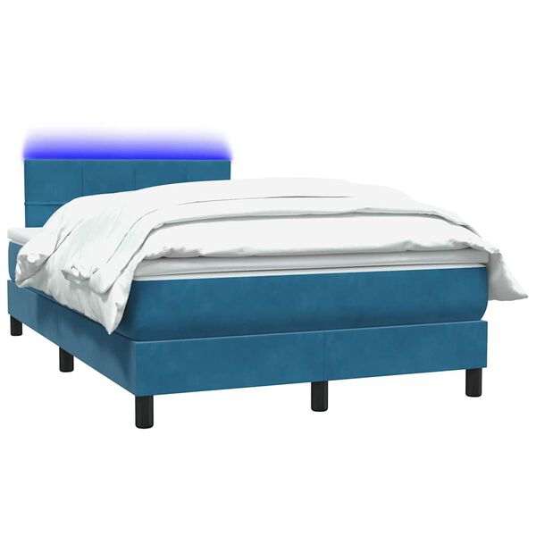 vidaXL &Kappa;&rho;&epsilon;&beta;ά&tau;&iota; Boxspring &mu;&epsilon; &Sigma;&tau;&rho;ώ&mu;&alpha; & LED &Sigma;&kappa;&omicron;ύ&rho;&omicron; &Mu;&pi;&lambda;&epsilon; 120x210 &epsilon;&kappa;. &Beta;&epsilon;&lambda;&omicron;ύ&delta;&iota;&nu;&omicron;