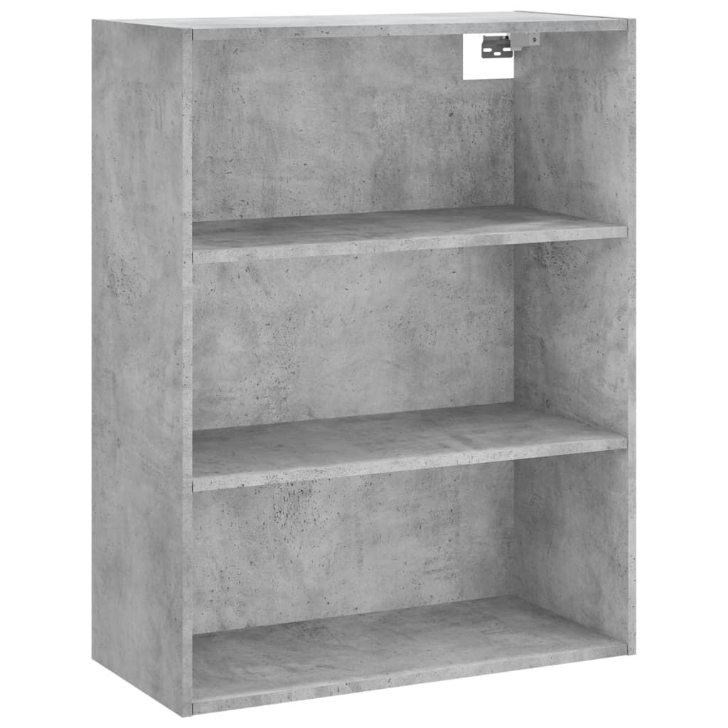 vidaXL Ντουλάπι Γκρι Σκυροδέματος 69,5x32,5x180 εκ. Επεξεργασμένο Ξύλο
