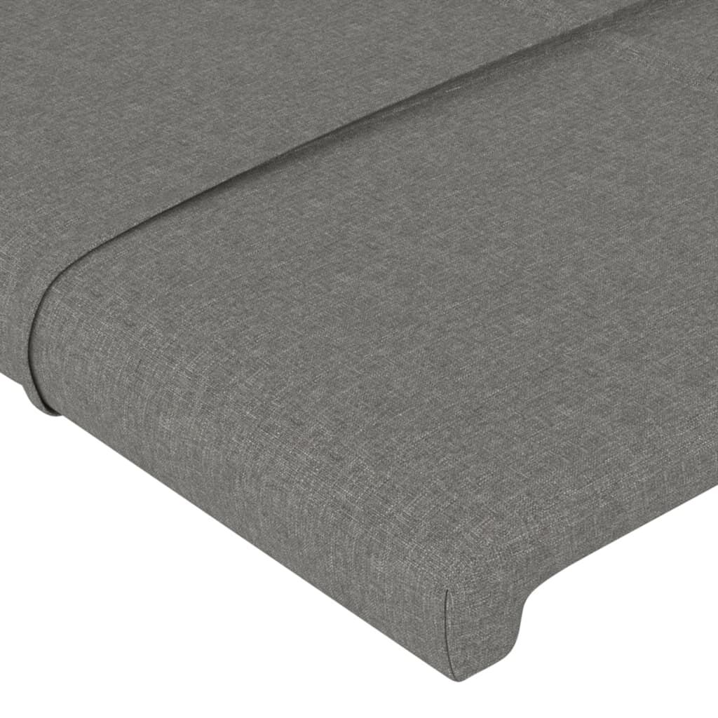 vidaXL Κεφαλάρι Κρεβατιού Σκούρο Γκρι 90x5x78/88 εκ. Υφασμάτινο