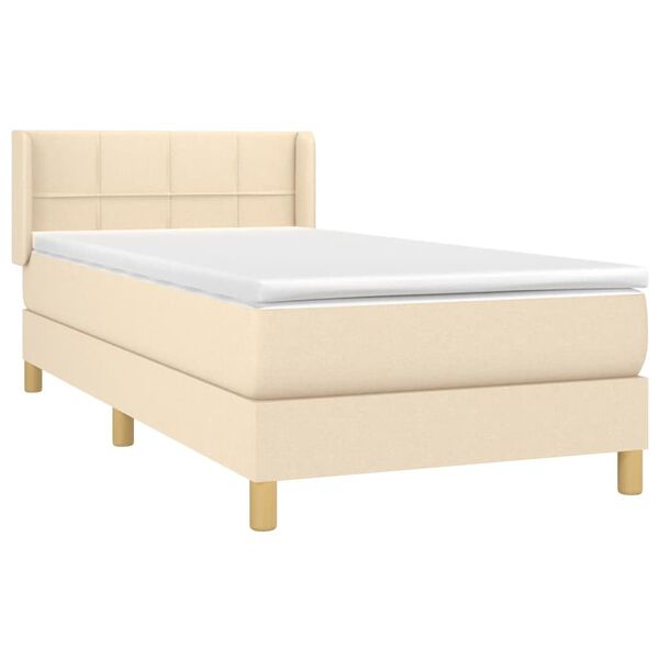 vidaXL &Kappa;&rho;&epsilon;&beta;ά&tau;&iota; Boxspring &mu;&epsilon; &Sigma;&tau;&rho;ώ&mu;&alpha; &Kappa;&rho;&epsilon;&mu; 80 x 200 &epsilon;&kappa;. &Upsilon;&phi;&alpha;&sigma;&mu;ά&tau;&iota;&nu;&omicron;