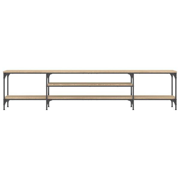 vidaXL Έπιπλο Τηλεόρασης Sonoma Δρυς 201x35x45 εκ. Επεξ. Ξύλο/Σίδερο