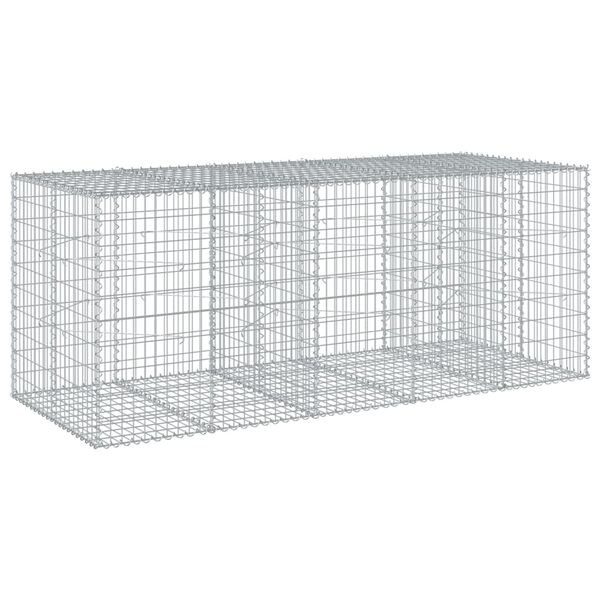 vidaXL Συρματοκιβώτιο με Κάλυμμα 250x100x100εκ από Γαλβανισμένο Χάλυβα