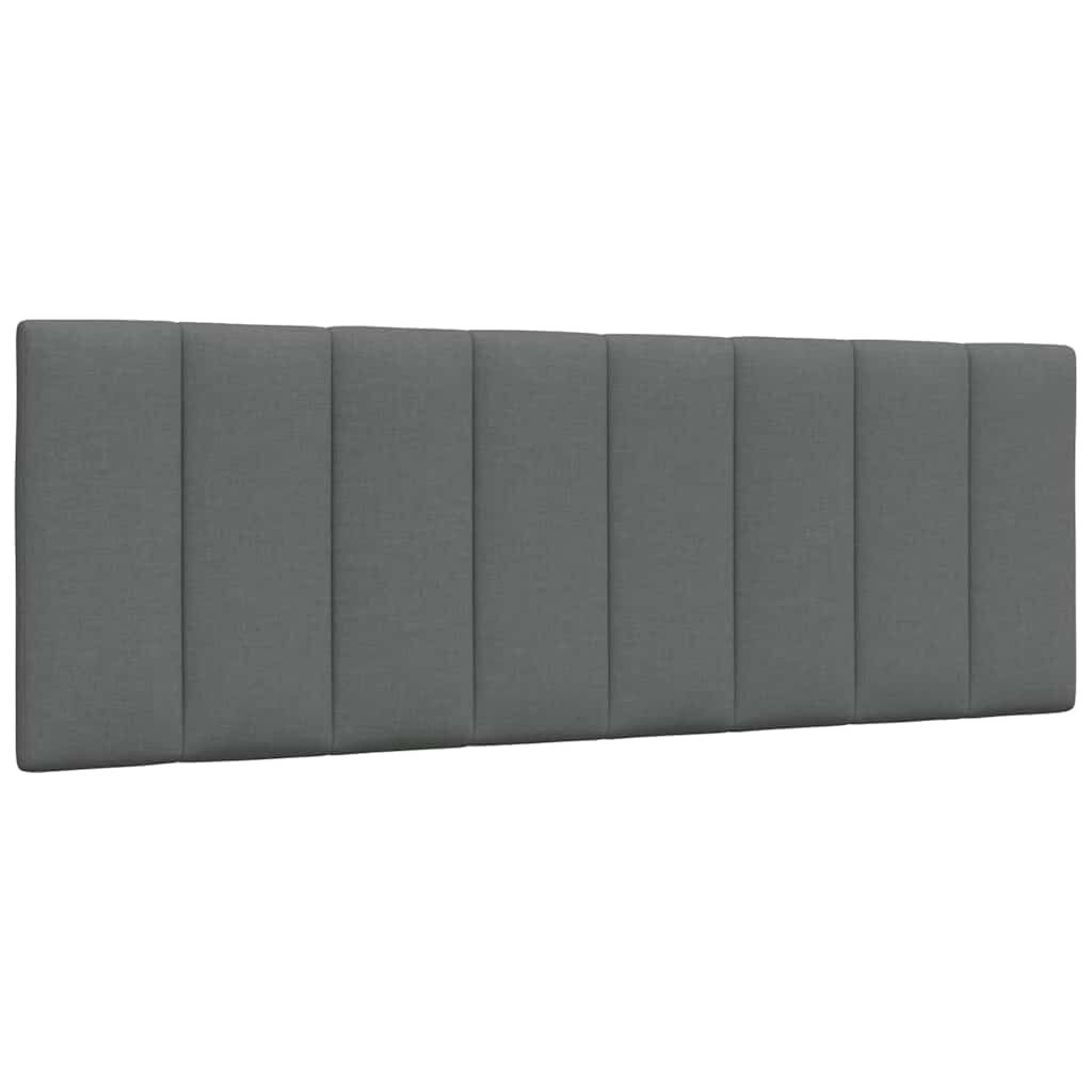 vidaXL Κρεβάτι με Στρώμα Σκούρο Γκρι 140x200 εκ Υφασμάτινο