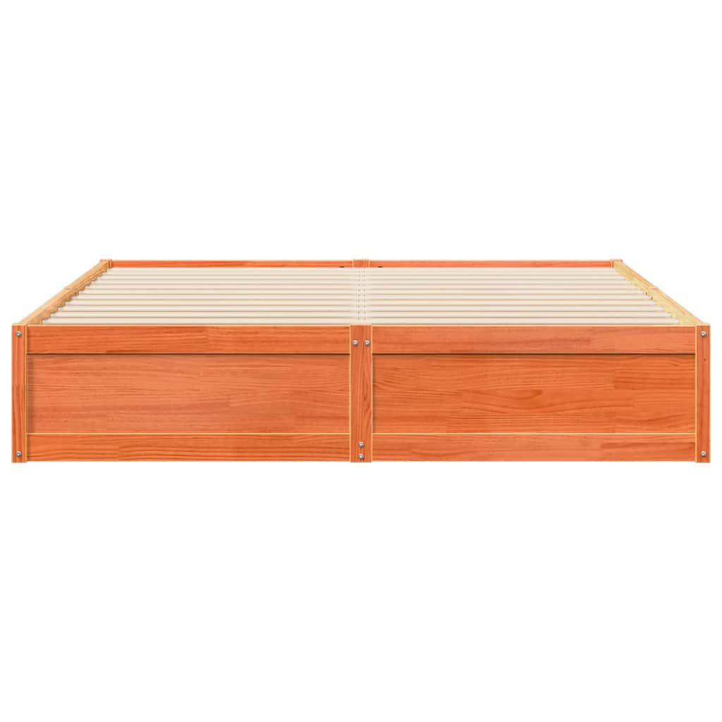 vidaXL Σκελετός Κρεβ. Χωρίς Στρώμα Καφέ Κεριού 180x200 εκ Μασίφ Πεύκο