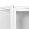 vidaXL Μπουφές Λευκός 80 x 35 x 135 εκ. από Ατσάλι και Ψημένο Γυαλί