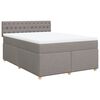 vidaXL &Kappa;&rho;&epsilon;&beta;ά&tau;&iota; Boxspring &mu;&epsilon; &Sigma;&tau;&rho;ώ&mu;&alpha; Taupe 140x190 &epsilon;&kappa;. &Upsilon;&phi;&alpha;&sigma;&mu;ά&tau;&iota;&nu;&omicron;