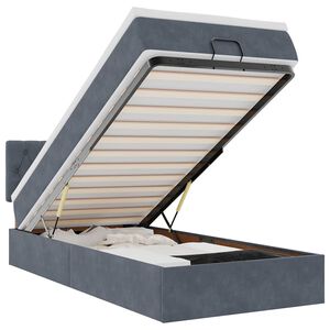 vidaXL &Omicron;&theta;&omega;&mu;&alpha;&nu;&iota;&kappa;ό &kappa;&rho;&epsilon;&beta;ά&tau;&iota; &mu;&epsilon; &sigma;&tau;&rho;ώ&mu;&alpha; &sigma;&kappa;&omicron;ύ&rho;&omicron; &gamma;&kappa;&rho;&iota; 80x200cm Velvet