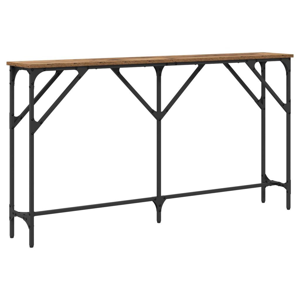 vidaXL Τραπέζι κονσόλας Παλιό Ξύλο 140 x 23 x 75 cm