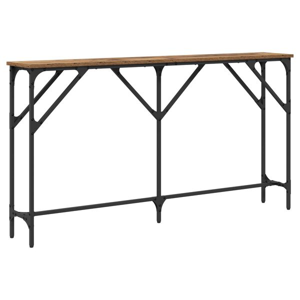 vidaXL Τραπέζι κονσόλας Παλιό Ξύλο 140 x 23 x 75 cm