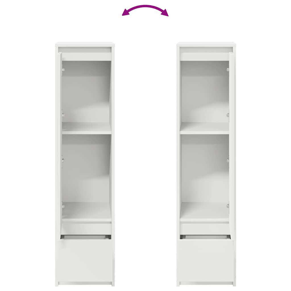 vidaXL Ντουλάπι Λευκό 29,5x34x119,5 εκ. Επεξεργασμένο Ξύλο δρυός