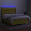 vidaXL &Kappa;&rho;&epsilon;&beta;ά&tau;&iota; Boxspring &mu;&epsilon; &Sigma;&tau;&rho;ώ&mu;&alpha; & LED &Pi;&rho;ά&sigma;&iota;&nu;&omicron; 140x190 &epsilon;&kappa; &Upsilon;&phi;&alpha;&sigma;&mu;ά&tau;&iota;&nu;&omicron;