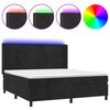 vidaXL &Kappa;&rho;&epsilon;&beta;ά&tau;&iota; Boxspring &mu;&epsilon; &Sigma;&tau;&rho;ώ&mu;&alpha; & LED &Mu;&alpha;ύ&rho;&omicron; 180x200 &epsilon;&kappa;. &Beta;&epsilon;&lambda;&omicron;ύ&delta;&iota;&nu;&omicron;