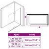vidaXL Καμπίνα Μπανιέρας με 2 Πάνελ Πτυσσόμενη 120 x 140 εκ. από ESG