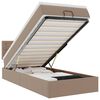 vidaXL &Omicron;&theta;&omega;&mu;&alpha;&nu;&iota;&kappa;ό &kappa;&rho;&epsilon;&beta;ά&tau;&iota; &mu;&epsilon; &sigma;&tau;&rho;ώ&mu;&alpha;&tau;&alpha; & LEDs Cappuccino Faux Leather