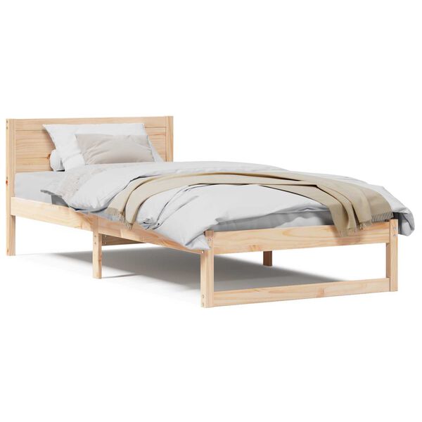 vidaXL Κρεβάτι Φυσικό Μασίφ Ξύλο Πεύκου 90 x 190 cm Μετατρέψιμο