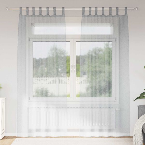 vidaXL Κουρτίνες 2 pcs Σκούρο γκρι 140 x 225 cm Πολυεστέρας