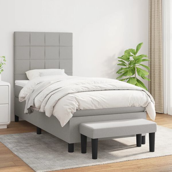 vidaXL &Kappa;&rho;&epsilon;&beta;ά&tau;&iota; Boxspring &mu;&epsilon; &Sigma;&tau;&rho;ώ&mu;&alpha; &Alpha;&nu;&omicron;&iota;&chi;&tau;ό &Gamma;&kappa;&rho;&iota; 90x200 &epsilon;&kappa;. &Upsilon;&phi;&alpha;&sigma;&mu;ά&tau;&iota;&nu;&omicron;