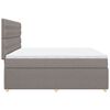 vidaXL &Kappa;&rho;&epsilon;&beta;ά&tau;&iota; Boxspring &mu;&epsilon; &Sigma;&tau;&rho;ώ&mu;&alpha; Taupe 200x200 &epsilon;&kappa;. &Upsilon;&phi;&alpha;&sigma;&mu;ά&tau;&iota;&nu;&omicron;