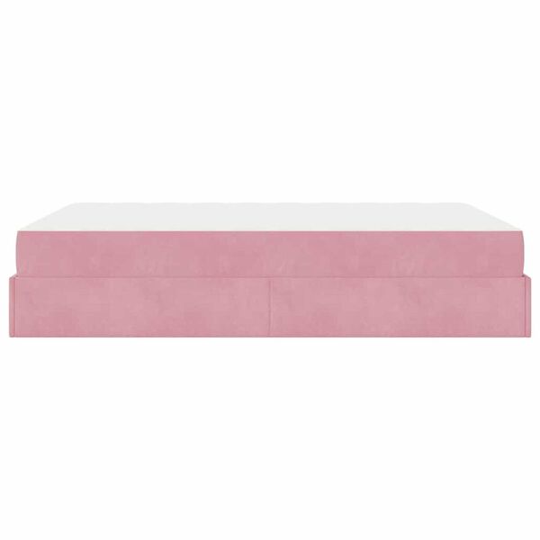 vidaXL Σκελετός Κρεβατιού Ροζ 140 x 200 cm Βελούδο