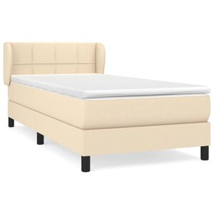 vidaXL &Kappa;&rho;&epsilon;&beta;ά&tau;&iota; Boxspring &mu;&epsilon; &Sigma;&tau;&rho;ώ&mu;&alpha; &Kappa;&rho;&epsilon;&mu; 90x190 &epsilon;&kappa;.&Upsilon;&phi;&alpha;&sigma;&mu;ά&tau;&iota;&nu;&omicron;