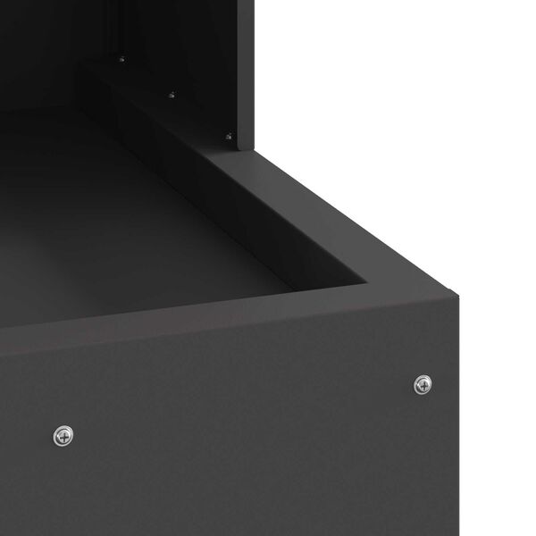 vidaXL Φωτιά Μαύρο 50 x 50 x 100 cm Κρύα έλαση από χάλυβα