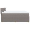 vidaXL &Kappa;&rho;&epsilon;&beta;ά&tau;&iota; Boxspring &mu;&epsilon; &Sigma;&tau;&rho;ώ&mu;&alpha; Taupe 200x200 &epsilon;&kappa;. &Upsilon;&phi;&alpha;&sigma;&mu;ά&tau;&iota;&nu;&omicron;