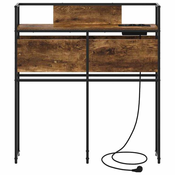 vidaXL Κεφαλάρι Αποθήκης Καπνιστή δρυς 75 cm Επεξεργασμένο ξύλο