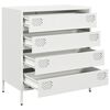 vidaXL Ντουλάπι Λευκό 68x39x73,5 εκ. από Χάλυβα Ψυχρής Έλασης