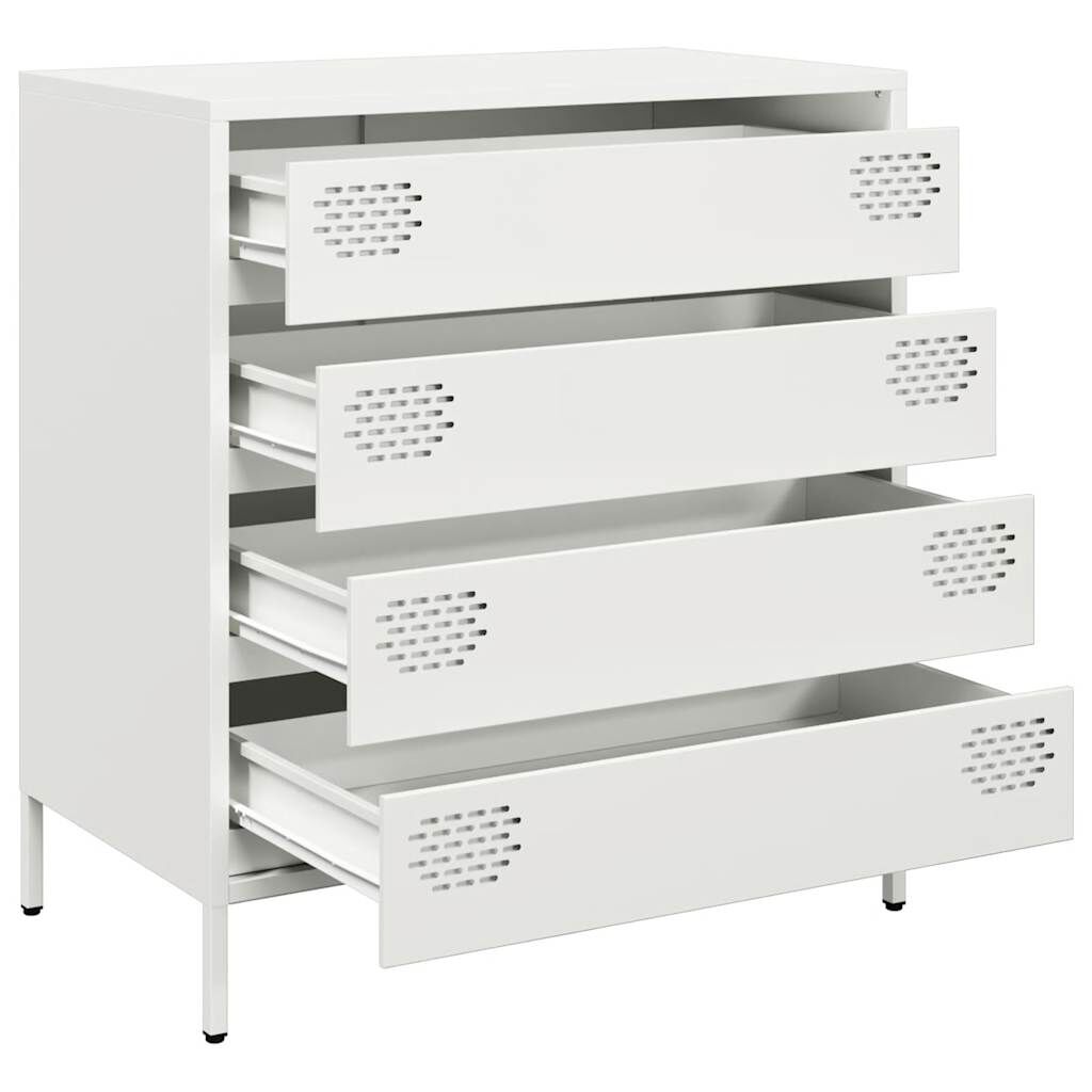 vidaXL Ντουλάπι Λευκό 68x39x73,5 εκ. από Χάλυβα Ψυχρής Έλασης