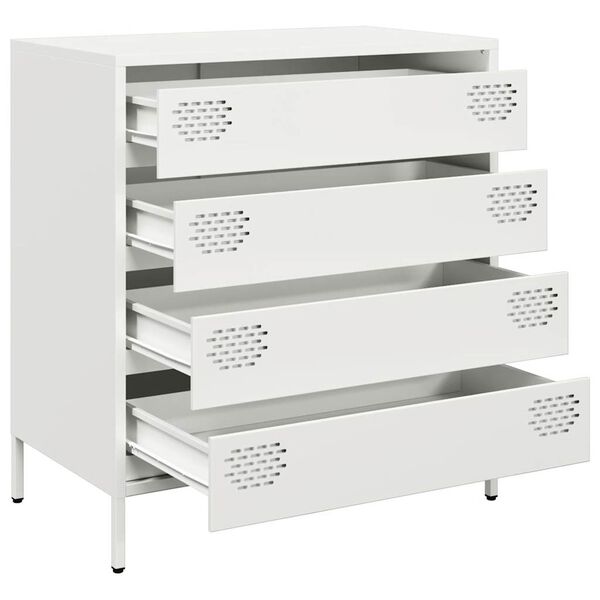 vidaXL Ντουλάπι Λευκό 68x39x73,5 εκ. από Χάλυβα Ψυχρής Έλασης