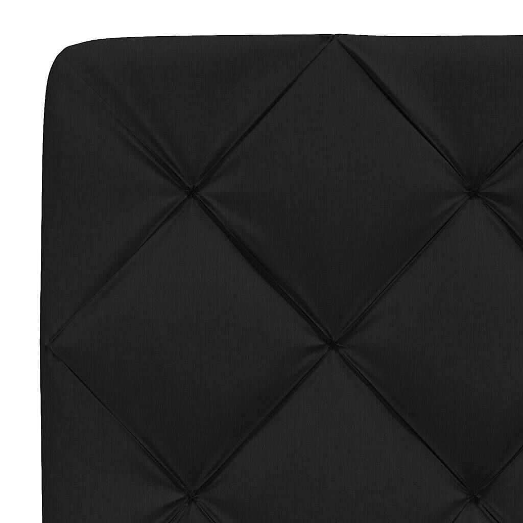 vidaXL Κρεβάτι με Στρώμα Μαύρο 120x200 εκ. Υφασμάτινο